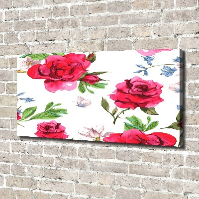 Quadro stampa su tela Rose rosse