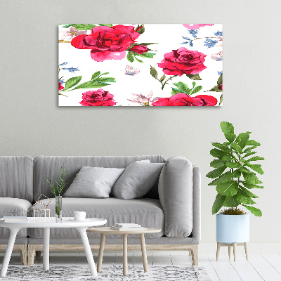 Quadro stampa su tela Rose rosse