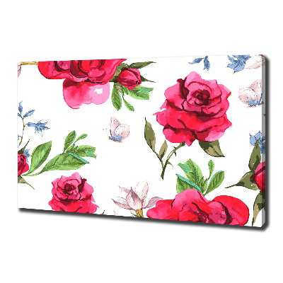 Quadro stampa su tela Rose rosse