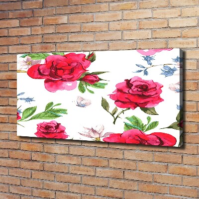 Quadro stampa su tela Rose rosse