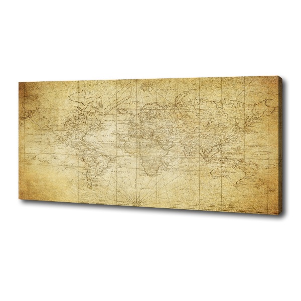 Quadro stampa su tela Vecchia mappa del mondo
