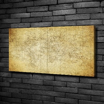 Quadro stampa su tela Vecchia mappa del mondo