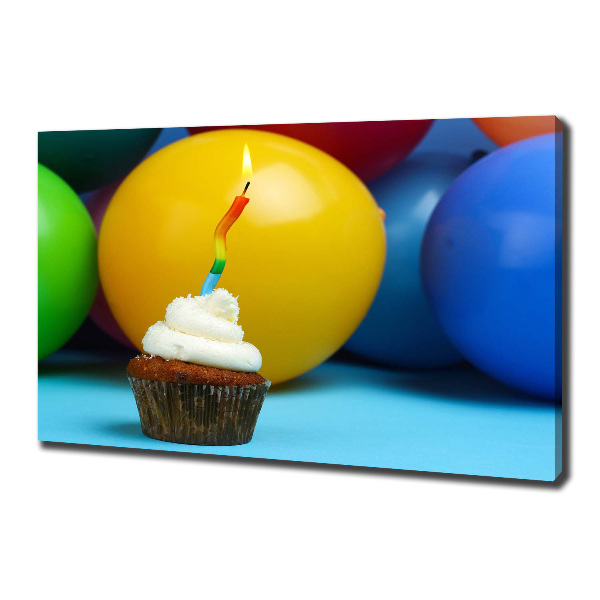 Quadro su tela Cupcake di compleanno