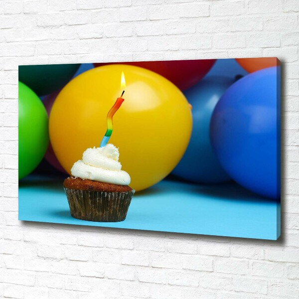 Quadro su tela Cupcake di compleanno