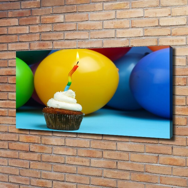 Quadro su tela Cupcake di compleanno