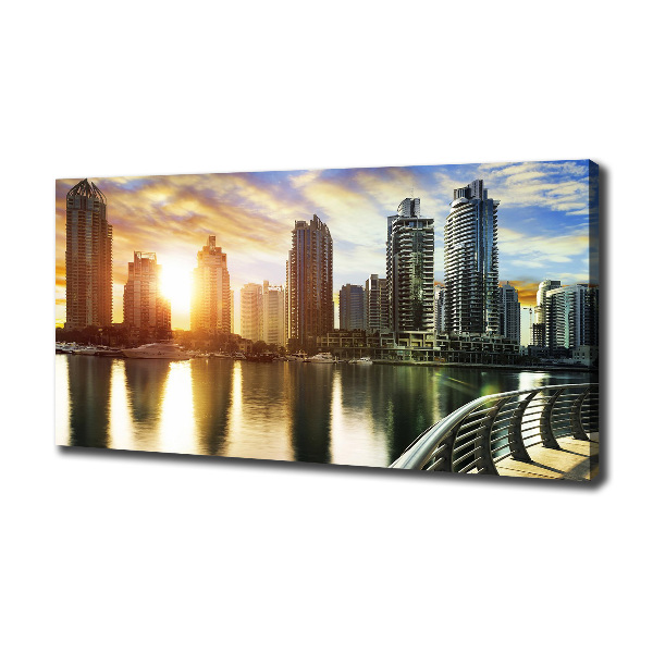 Quadro stampa su tela Tramonto a Dubai