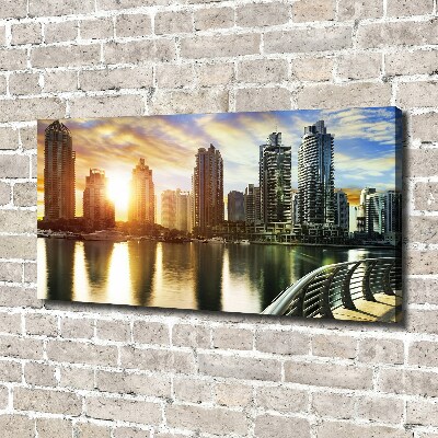 Quadro stampa su tela Tramonto a Dubai