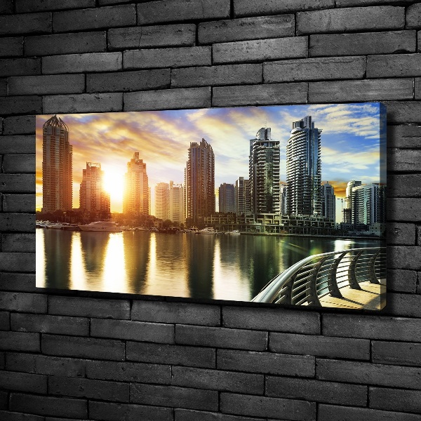 Quadro stampa su tela Tramonto a Dubai