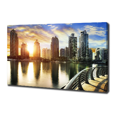 Quadro stampa su tela Tramonto a Dubai