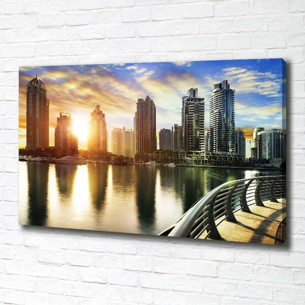 Quadro stampa su tela Tramonto a Dubai