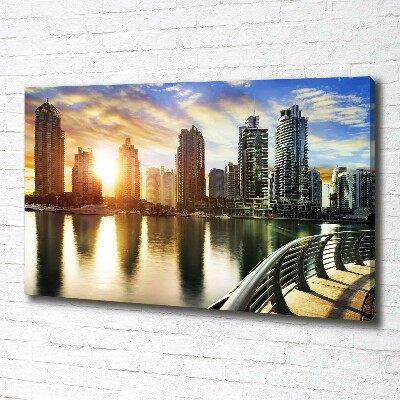 Quadro stampa su tela Tramonto a Dubai