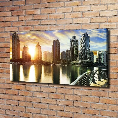 Quadro stampa su tela Tramonto a Dubai