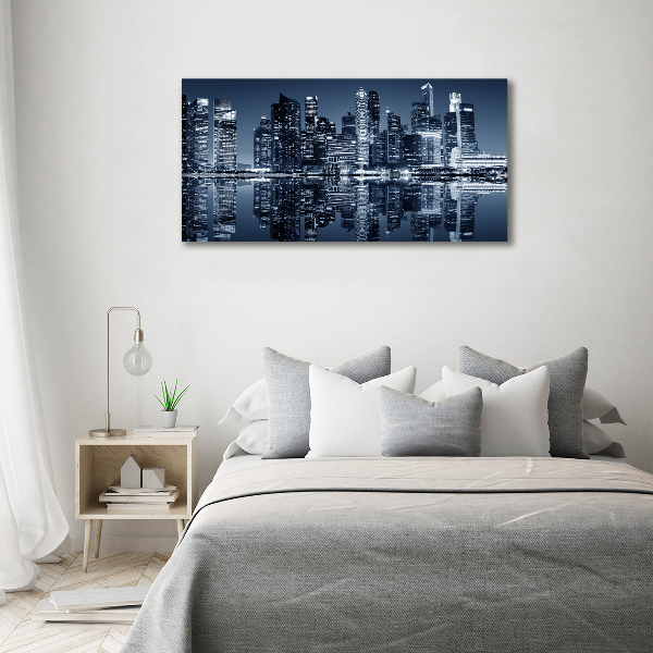 Quadro su tela Singapore di notte