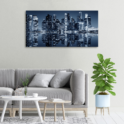 Quadro su tela Singapore di notte