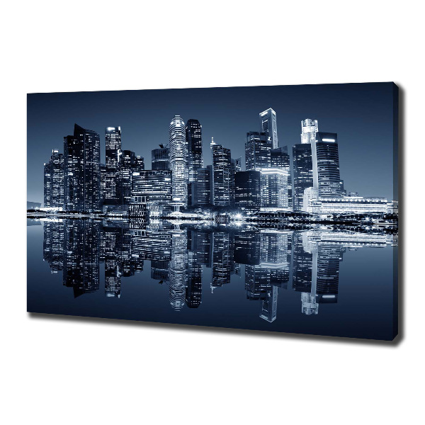 Quadro su tela Singapore di notte