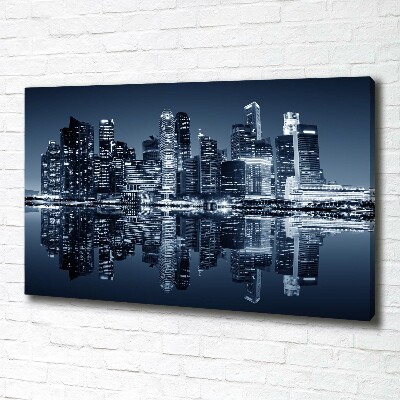 Quadro su tela Singapore di notte