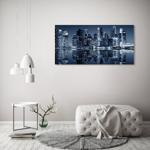 Quadro su tela Singapore di notte