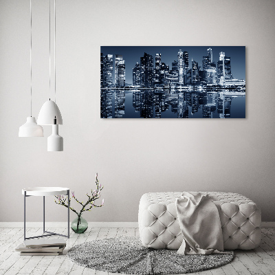 Quadro su tela Singapore di notte