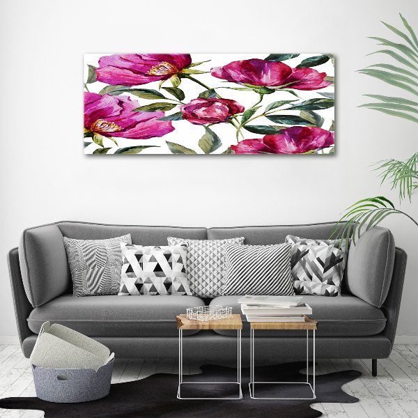 Quadro stampa su tela Peonie rosa