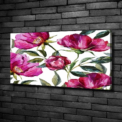 Quadro stampa su tela Peonie rosa