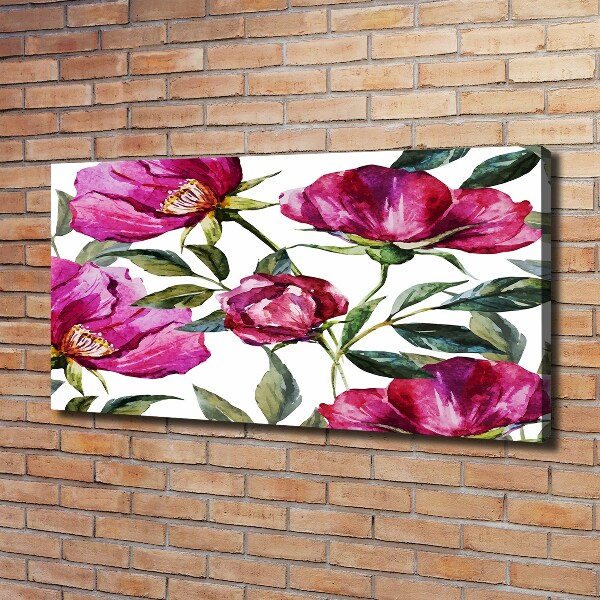 Quadro stampa su tela Peonie rosa