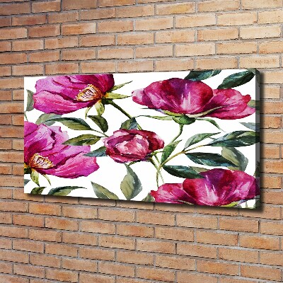 Quadro stampa su tela Peonie rosa