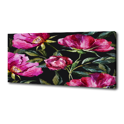 Quadro su tela Peonie rosa