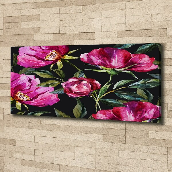 Quadro su tela Peonie rosa