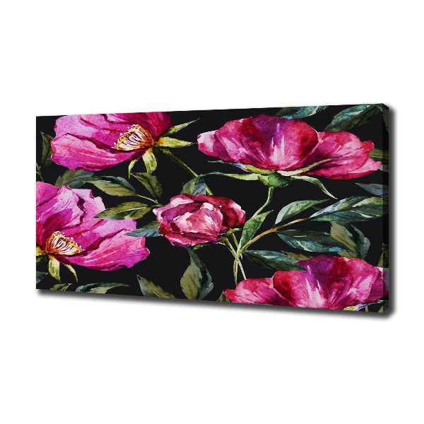 Quadro su tela Peonie rosa