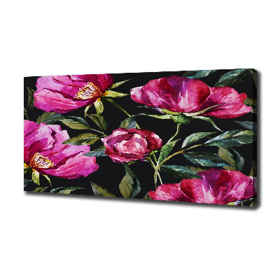 Quadro su tela Peonie rosa