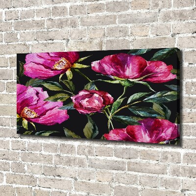 Quadro su tela Peonie rosa