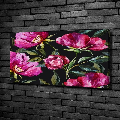 Quadro su tela Peonie rosa