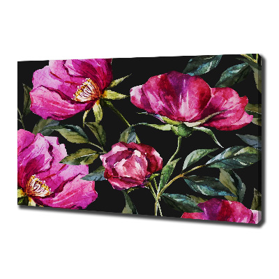 Quadro su tela Peonie rosa