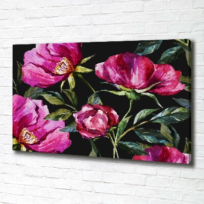 Quadro su tela Peonie rosa