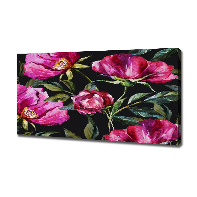 Quadro su tela Peonie rosa