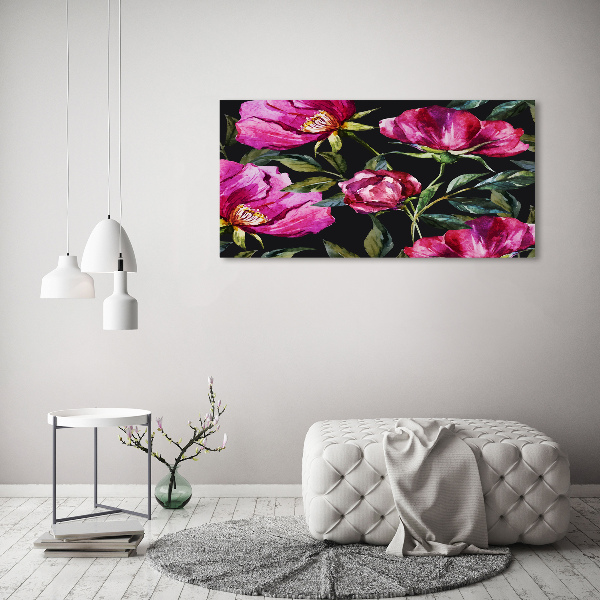 Quadro su tela Peonie rosa