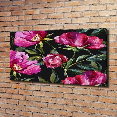Quadro su tela Peonie rosa