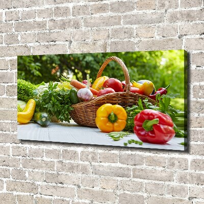 Foto quadro su tela Cesto di verdure