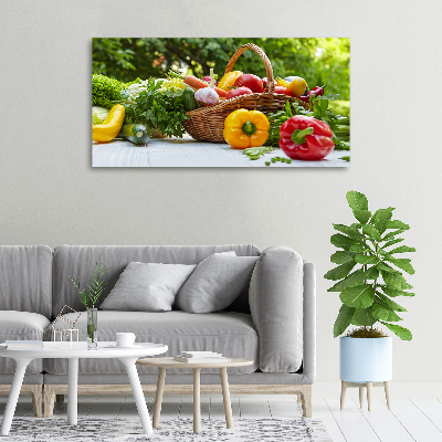 Foto quadro su tela Cesto di verdure