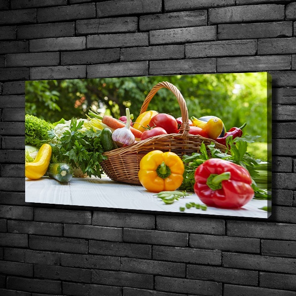 Foto quadro su tela Cesto di verdure