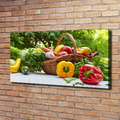 Foto quadro su tela Cesto di verdure