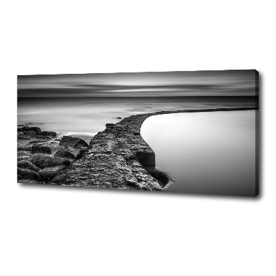 Foto quadro su tela Spiaggia rocciosa