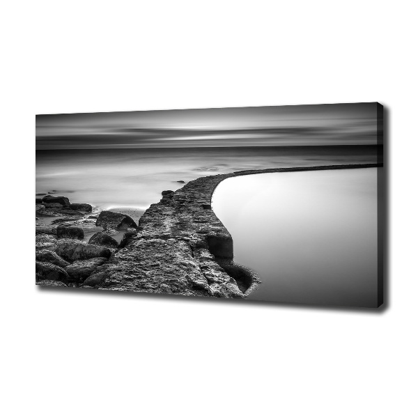 Foto quadro su tela Spiaggia rocciosa