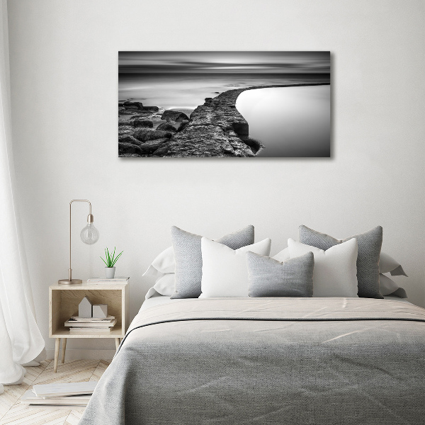 Foto quadro su tela Spiaggia rocciosa