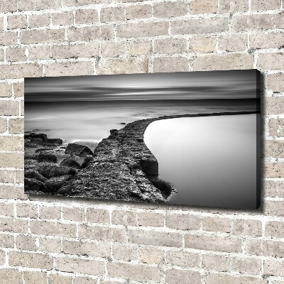 Foto quadro su tela Spiaggia rocciosa