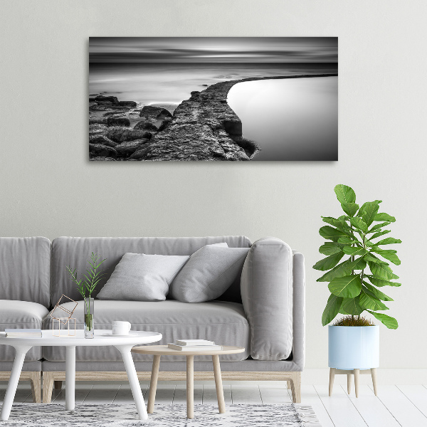Foto quadro su tela Spiaggia rocciosa