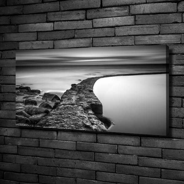 Foto quadro su tela Spiaggia rocciosa