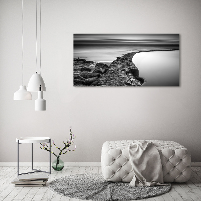 Foto quadro su tela Spiaggia rocciosa