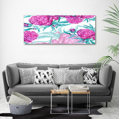 Foto quadro su tela Peonie rosa