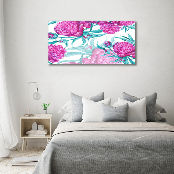Foto quadro su tela Peonie rosa